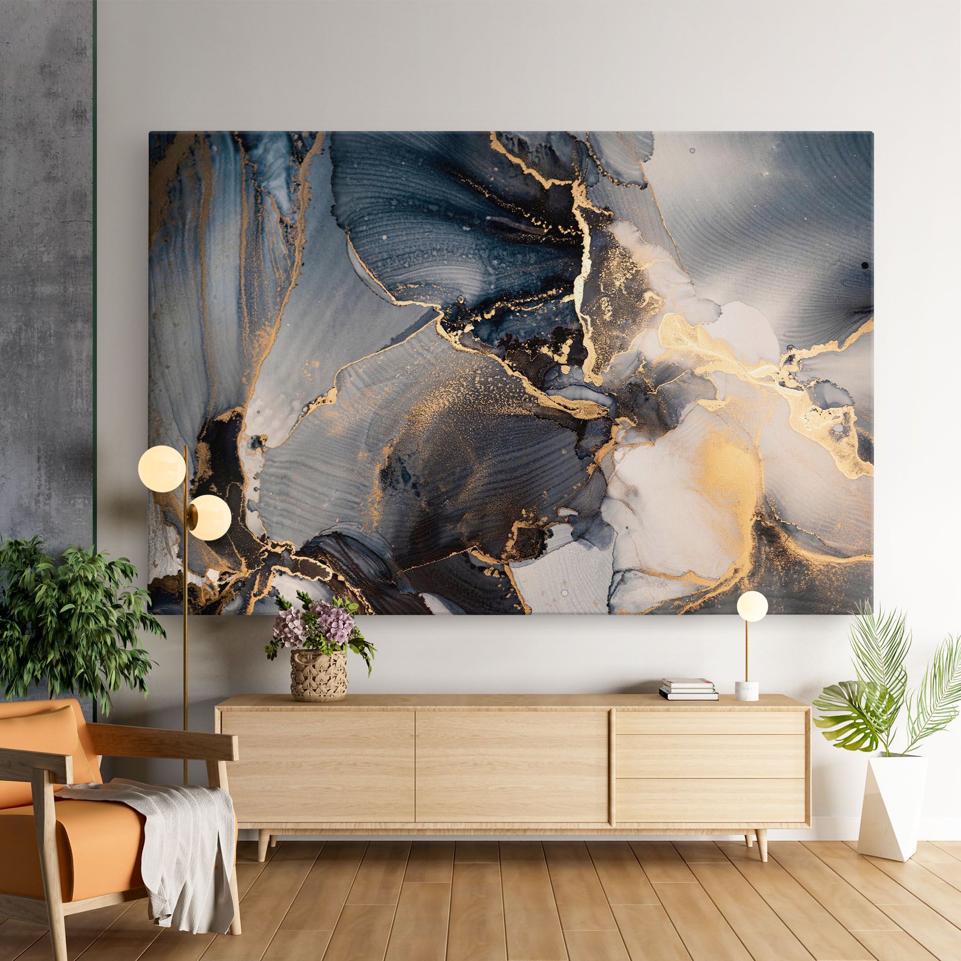 Tablou Canvas Golden Abstract Marble